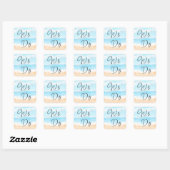 Dat doen we | Kustbruiloft envelop sealers Vierkante Sticker (Vel)