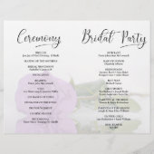 Dat doen we. Lila Paars Roos Modern Wedding Progra (Achterkant)