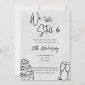 Dat doen we nog steeds | Zwart minimalistisch 25e Kaart (Voorkant)