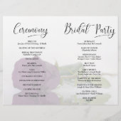 Dat doen we! Plum Paarse Roos DIY Vouw Trouwprogra (Achterkant)