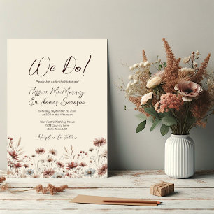 Dat doen we! Rustieke Boho Chic Sienna Wildflowers Kaart