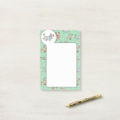 Dat Dog Life Green Dog Pattern Post-it® Notes (Op bureau)