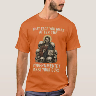 Dat gezicht dat je trekt als de regering jouw t-shirt
