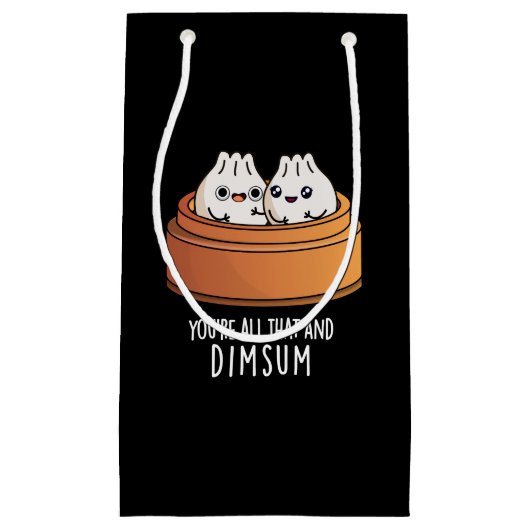 Dat is alles en Dimsum Funny Food Pun Dark BG Klein Cadeauzakje (Voorkant)