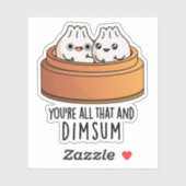 Dat is alles en Dimsum Funny Food Pun Sticker (Vel)