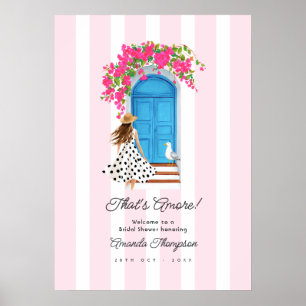 Dat is Amor Italiaanse Kust Bruiloft Feest Welkom Poster
