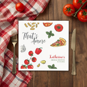Dat is Amor Italiaanse Pizza en Pasta Bruiloftsfee Servet