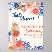 Dat is amore bloemrijke bruidschouwontvangst poster (Voorkant)