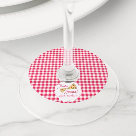 Dat is Amore Bruidsmeisjesfeest Wijnglaslabel (Dichtbij)