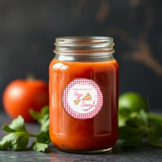 Dat is Amore Bruidssalon Pizzasaus Ronde Sticker