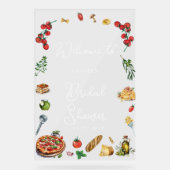 Dat is amore Bruiloft Brunch welkomstbord Acryl Bord (Voorkant)