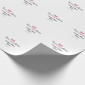 dat is amore bruiloft feest roze retro strik boho cadeaupapier (Hoek)