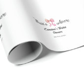 dat is amore bruiloft feest roze retro strik boho cadeaupapier (Rol Hoek)