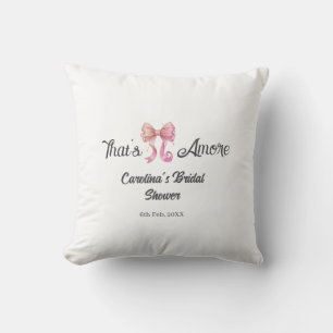 dat is amore bruiloft feest roze retro strik boho kussen