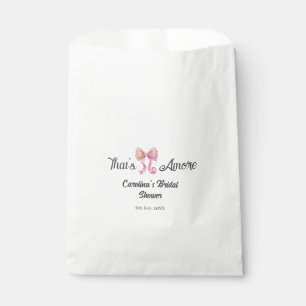 dat is amore bruiloftsborrel roze retro strik boho bedankzakje