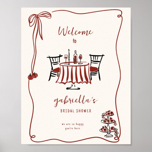 Dat is Amore Bruiloftsborrel Welkom Poster (Voorkant)