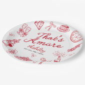 Dat is Amore Bruiloftsfeest Papieren Bordje (Gekanteld)