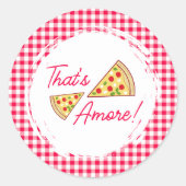 Dat is amore bruiloftsfeest ronde sticker (Voorkant)