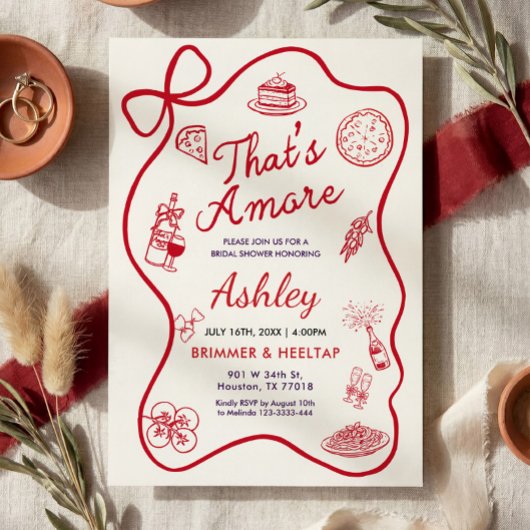 Dat is Amore Bruiloftsfeest Uitnodiging