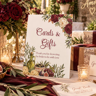 Dat is Amore Burgundy Bruiloft bruidsfeest Reclamebord Met Voetstuk