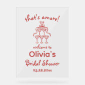 Dat is Amore! Gril Bruidsshower Acryl Bord (Voorkant)
