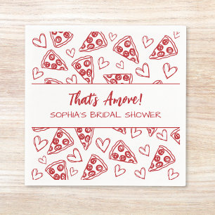 Dat is Amore Hand Drawn Pizza Party Vrijgezellenfe Servet