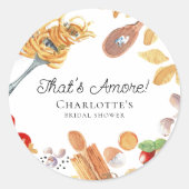 Dat is Amore Italiaans Bruiloft Feest Ronde Sticker (Voorkant)