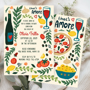 Dat is Amore Italiaans eten Aangepaste bruidsdouch Kaart