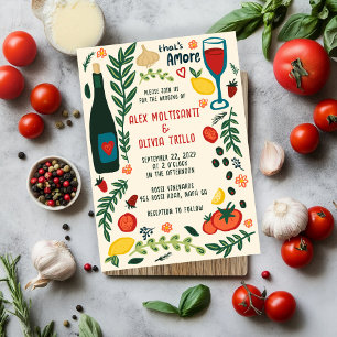 Dat is Amore Italiaans eten Aangepaste huwelijksfe Kaart