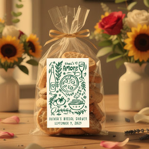 Dat is Amore Italiaans eten CUSTOM Bruidsuitnodigi Rechthoekige Sticker