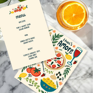 Dat is Amore Italiaans Eten Liefde Whimsisch Aange Menu