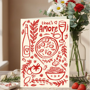 Dat is Amore Italiaans Eten Valentijnsdag Liefde W Kaart