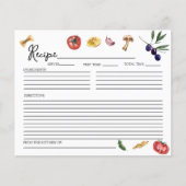 Dat is Amore Italiaans geïnspireerde Recept Kaart (Voorkant)