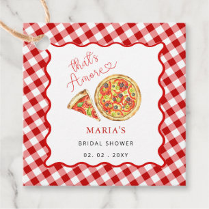 Dat is amore Italiaans Pizzafeest Bruidsfeest Bedankjes Labels