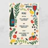 Dat is Amore Italiaans Voedsel Liefde Whimsical AA Menu (Voorkant)