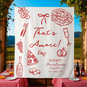 Dat is amore Italiaans vrijgezellenfeest banner Wandkleed