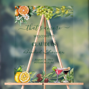 Dat is Amore Italiaanse Citrus Bruiloft Feest Welk Acryl Bord