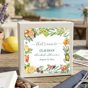 Dat is Amore Italiaanse Citrus Cocktail Bruiloftsf Vierkante Sticker