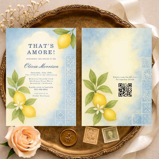 Dat is Amore Italiaanse QR Code Bruidsfeest Kaart