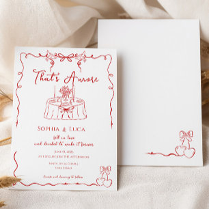 Dat is Amore Italiaanse Whimsical handgetekende Hu Kaart