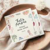 Dat is Amore Kleurrijke Geïllustreerde Bruidsdouch Servet