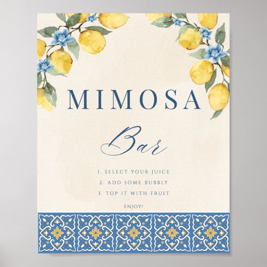 Dat is Amore Lemon Shower Mimosa Bar Poster (Voorkant)