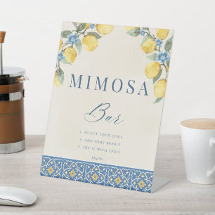 Dat is Amore Lemon Shower Mimosa Bar Poster Reclamebord Met Voetstuk
