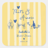 Dat is Amore met de hand getekend bruidsfeest Favo Vierkante Sticker (Voorkant)