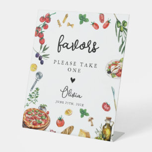 Dat is Amore Pasta Pizza Favorieten Sign gepersona Reclamebord Met Voetstuk