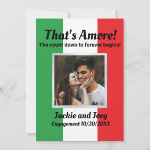 Dat is Amore! Persoonlijke foto Italiaanse vlag Save The Date