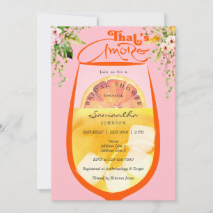 Dat is Amore Pink Tropical Aperol Vrijgezellenfees Kaart