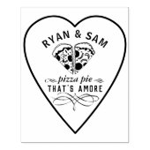 Dat is Amore Pizza voor Koppels Verloving Rubberstempel (Afrduk)