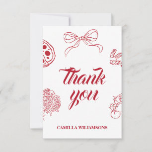 Dat is Amore Rode Bruiloft THANK YOU Bedankkaart