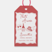 Dat is Amore Rode Italiaanse Pizza Wijn Bruidsdine Cadeaulabel (Voorkant)